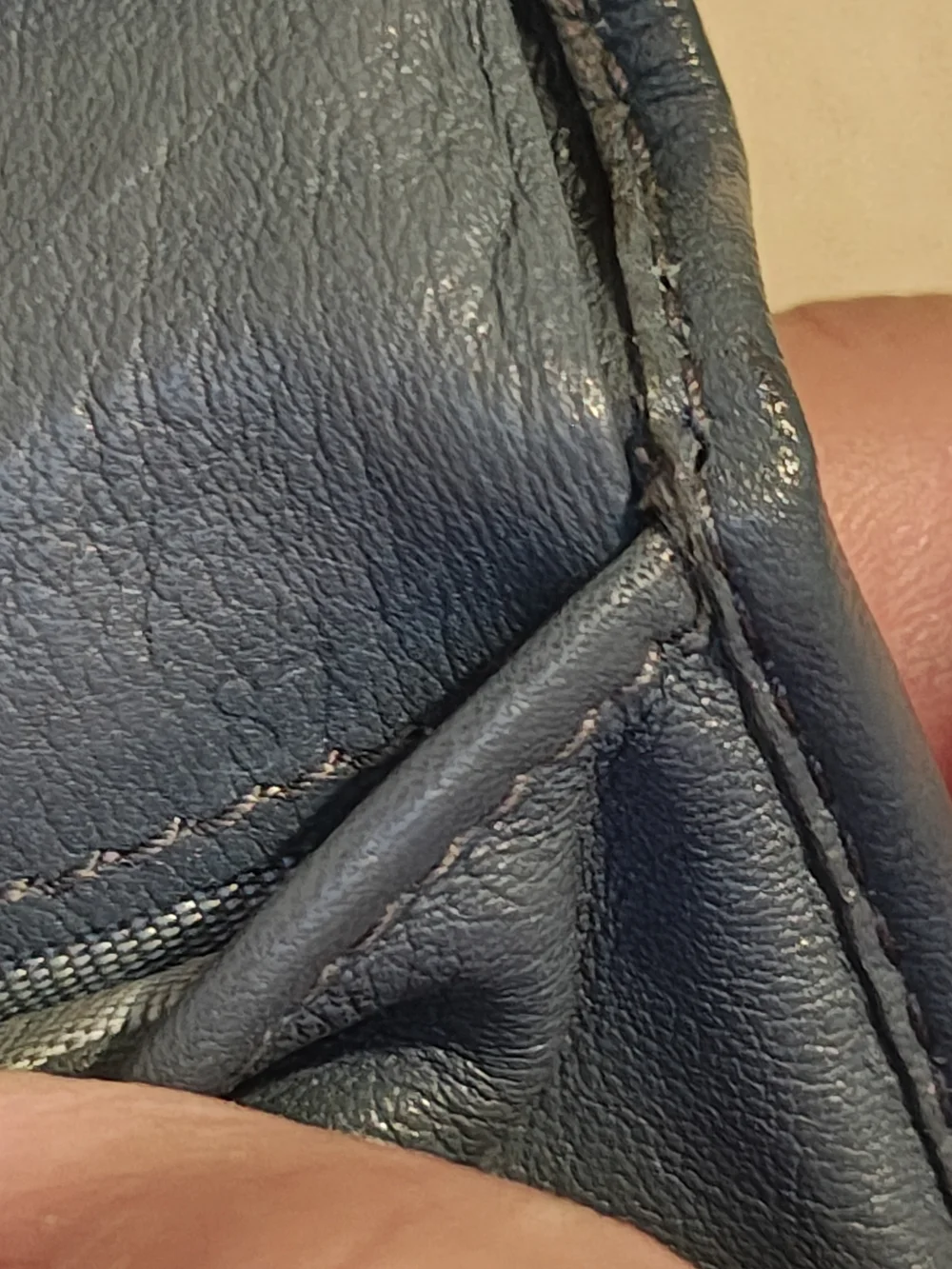 Prada Men's Blue Leather Bi-Fold Wallet